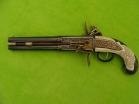 Doubel-barrel pistol with a rotary barrel system